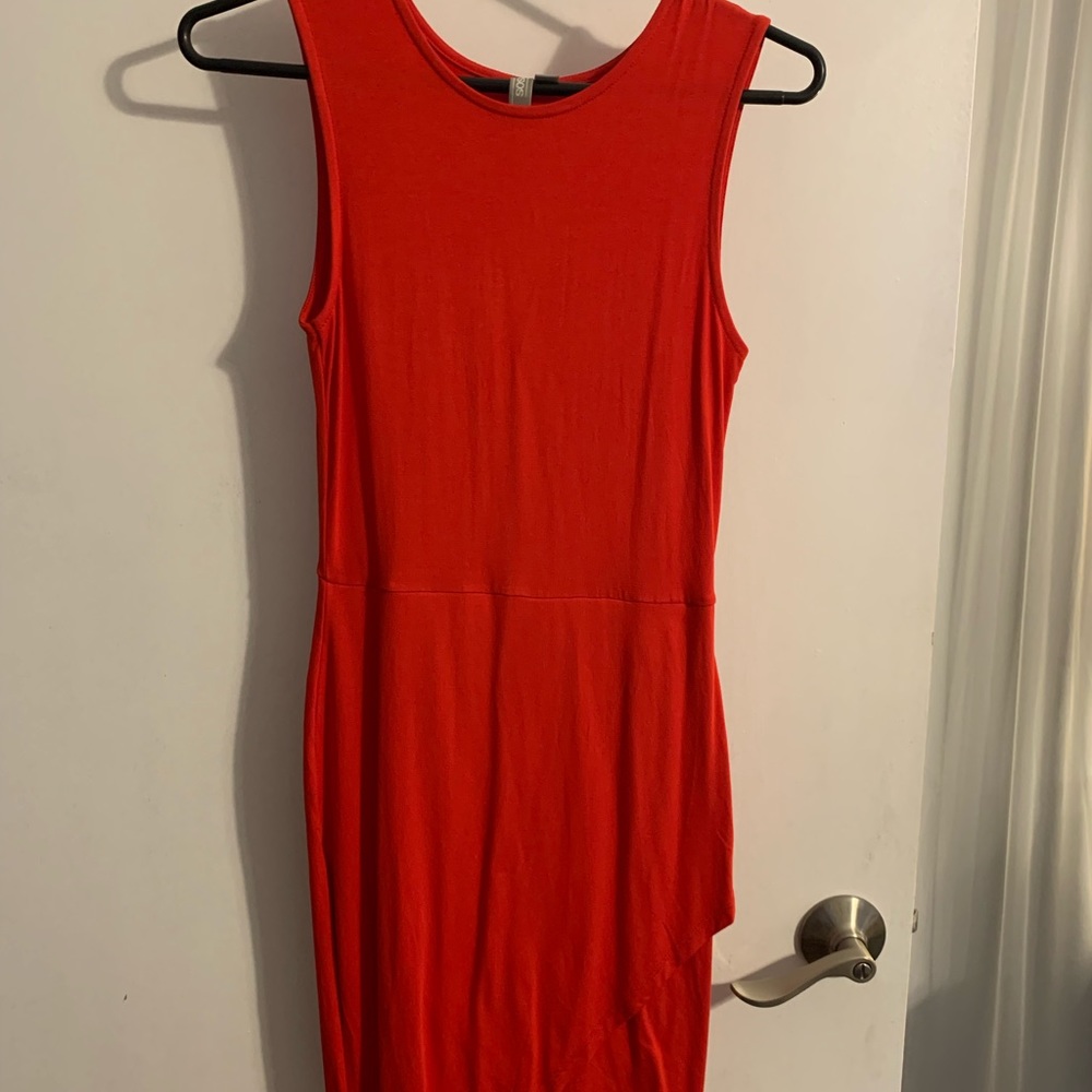 Red, asymmetric bodycon dress - ASOS